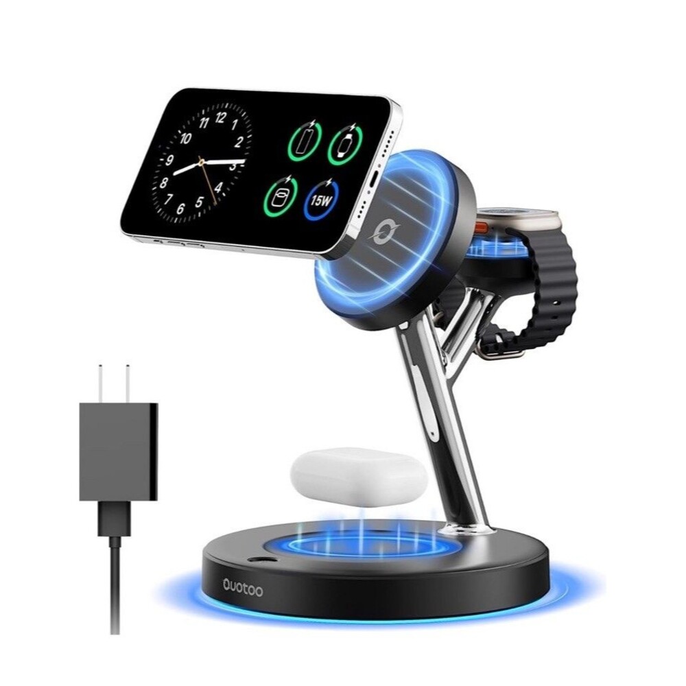 3 in 1 Magnetic Magsafe Charger for iPhone 17 16 15 14 13 Pro Max/Watch/Airpods